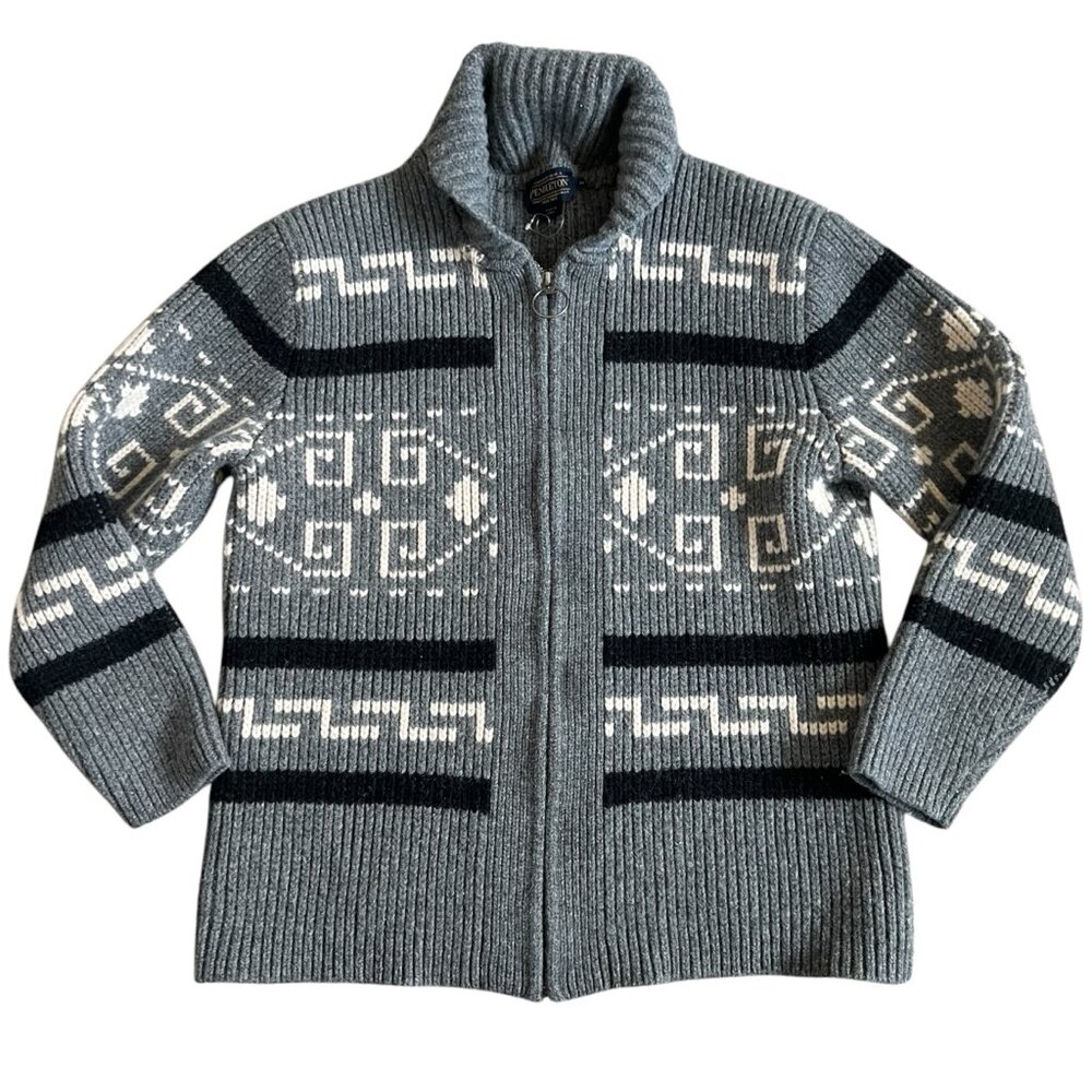 Pendleton Gray and Black Patterned Cardigan Worn once.